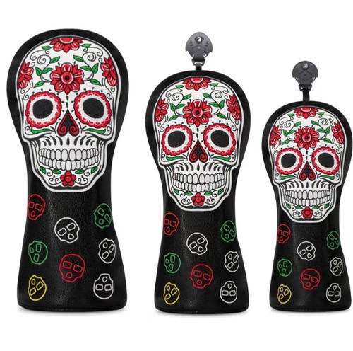 Sugar skull golf headcover set - skull,