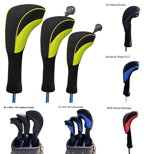 Golf club head covers set - 3x,