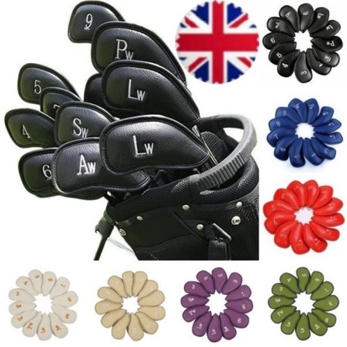 Leather golf headcovers irons - leather,